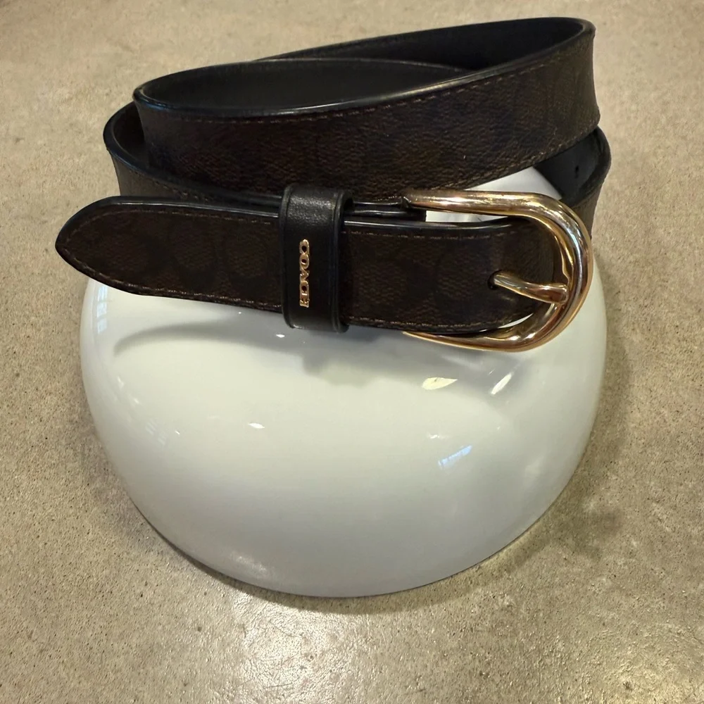 Coach | Accessories | Coach Dark Brown Leather Belt With  display picture 3